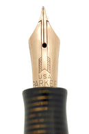 1936 PARKER GOLDEN PEARL STANDARD VACUMATIC DOUBLE JEWEL FOUNTAIN PEN RESTORED OFFERED BY ANTIQUE DIGGER