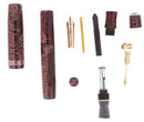 936 PARKER STANDARD VACUMATIC BURGUNDY PEARL DOUBLE JEWEL FOUNTAIN PEN RESTORED OFFERED BY ANTIQUE DIGGER