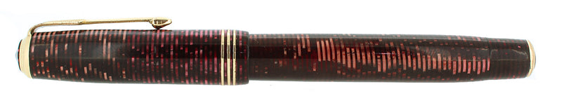 936 PARKER STANDARD VACUMATIC BURGUNDY PEARL DOUBLE JEWEL FOUNTAIN PEN RESTORED OFFERED BY ANTIQUE DIGGER
