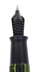 C1936 SHEAFFER ADMIRAL BALANCE MARINE GREEN STRIATED XF-BBB FLEX NIB FOUNTAIN PEN RESTORED OFFERED BY ANTIQUE DIGGER