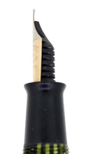 C1936 SHEAFFER ADMIRAL BALANCE MARINE GREEN STRIATED XF-BBB FLEX NIB FOUNTAIN PEN RESTORED OFFERED BY ANTIQUE DIGGER