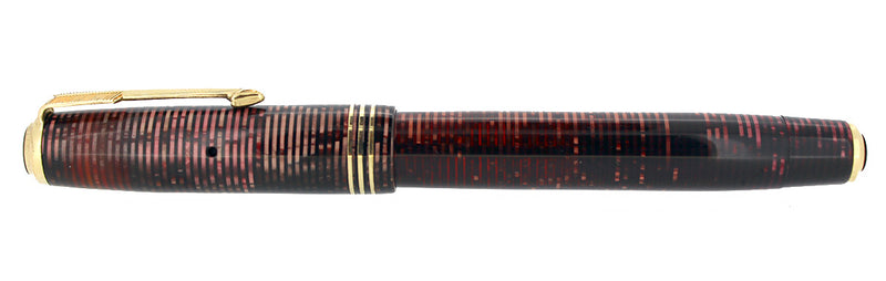 1937 PARKER BURGUNDY VACUMATIC DOUBLE JEWEL FOUNTAIN PEN STANDARD SIZE RESTORED OFFERED BY ANTIQUE DIGGER