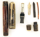 RESTORED 1937 PARKER GOLDEN PEARL DOUBLE JEWEL VACUMATIC FOUNTAIN PEN SMOOTH NIB OFFERED BY ANTIQUE DIGGER