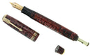 1937 PARKER BURGUNDY PEARL DOUBLE JEWEL VACUMATIC OVERSIZE FOUNTAIN PEN RESTORED OFFERED BY ANTIQUE DIGGER