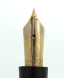 1937 PARKER BURGUNDY PEARL DOUBLE JEWEL VACUMATIC OVERSIZE FOUNTAIN PEN RESTORED OFFERED BY ANTIQUE DIGGER