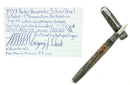 1937 PARKER SILVER PEARL STANDARD VACUMATIC DOUBLE JEWEL FOUNTAIN PEN RESTORED OFFERED BY ANTIQUE DIGGER
