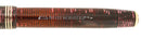 1937 PARKER BURGUNDY PEARL DOUBLE JEWEL VACUMATIC STANDARD SIZE FOUNTAIN PEN WATER CLEAR BARREL RESTORED OFFERED BY ANTIQUE DIGGER