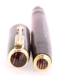 1937 PARKER BURGUNDY PEARL DOUBLE JEWEL VACUMATIC STANDARD SIZE FOUNTAIN PEN WATER CLEAR BARREL RESTORED OFFERED BY ANTIQUE DIGGER