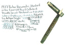 1937 PARKER EMERALD PEARL STANDARD VACUMATIC DOUBLE JEWEL FOUNTAIN PEN RESTORED OFFERED BY ANTIQUE DIGGER