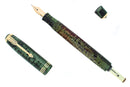 1937 PARKER EMERALD PEARL STANDARD VACUMATIC DOUBLE JEWEL FOUNTAIN PEN RESTORED OFFERED BY ANTIQUE DIGGER