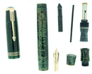 1937 PARKER EMERALD PEARL STANDARD VACUMATIC DOUBLE JEWEL FOUNTAIN PEN RESTORED OFFERED BY ANTIQUE DIGGER