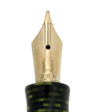 1937 PARKER EMERALD PEARL STANDARD VACUMATIC DOUBLE JEWEL FOUNTAIN PEN RESTORED OFFERED BY ANTIQUE DIGGER