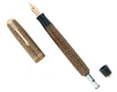 1937 PARKER GOLDEN WEB DOUBLE JEWEL VACUMATIC FOUNTAIN PEN M-B FLEX NIB RESTORED OFFERED BY ANTIQUE DIGGER
