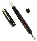 1937 PARKER STANDARD JET BLACK VACUMATIC DOUBLE JEWEL FOUNTAIN PEN RESTORED OFFERED BY ANTIQUE DIGGER