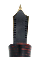 1937 PARKER BURGUNDY PEARL DOUBLE JEWEL VACUMATIC OVERSIZE FOUNTAIN PEN RESTORED OFFERED BY ANTIQUE DIGGER