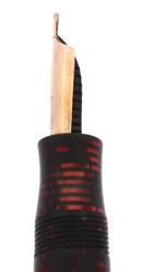 1937 PARKER VACUMATIC BURGUNDY PEARL SLENDER MAXIMA DOUBLE JEWEL FOUNTAIN PEN RESTORED OFFERED BY ANTIQUE DIGGER