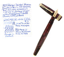 1937 PARKER VACUMATIC BURGUNDY PEARL SLENDER MAXIMA DOUBLE JEWEL FOUNTAIN PEN RESTORED OFFERED BY ANTIQUE DIGGER