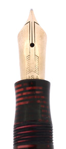 1937 PARKER VACUMATIC BURGUNDY PEARL SLENDER MAXIMA DOUBLE JEWEL FOUNTAIN PEN RESTORED OFFERED BY ANTIQUE DIGGER