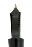 1937 PARKER JET BLACK SLENDER MAXIMA VACUMATIC DOUBLE JEWEL FOUNTAIN PEN RESTORED OFFERED BY ANTIQUE DIGGER