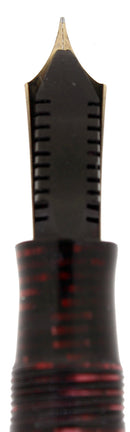 1937 PARKER BURGUNDY PEARL SLENDER MAXIMA VACUMATIC DOUBLE JEWEL FOUNTAIN PEN RESTORED OFFERED BY ANTIQUE DIGGER