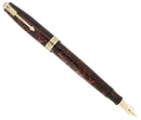 1937 PARKER BURGUNDY PEARL SLENDER MAXIMA VACUMATIC DOUBLE JEWEL FOUNTAIN PEN RESTORED OFFERED BY ANTIQUE DIGGER