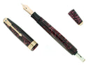 1937 PARKER BURGUNDY PEARL SLENDER MAXIMA VACUMATIC DOUBLE JEWEL FOUNTAIN PEN RESTORED OFFERED BY ANTIQUE DIGGER