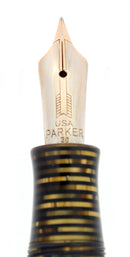 1937 PARKER GOLDEN PEARL VACUMATIC DOUBLE JEWEL STANDARD FOUNTAIN PEN RESTORED OFFERED BY ANTIQUE DIGGER