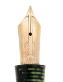 RARE 1937 PARKER EMERALD SENIOR MAXIMA PARKER VACUMATIC CAP BAND FOUNTAIN PEN RESTORED OFFERED BY ANTIQUE DIGGER