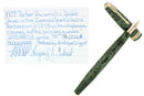1937 PARKER EMERALD PEARL DOUBLE JEWEL VACUMATIC FOUNTAIN RESTORED EARLY STYLE OFFERED BY ANTIQUE DIGGER
