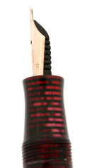 1937 PARKER STANDARD VACUMATIC BURGUNDY PEARL DOUBLE JEWEL FOUNTAIN PEN RESTORED OFFERED BY ANTIQUE DIGGER