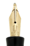 1937 PARKER GOLDEN WEB VACUMATIC DOUBLE JEWEL FOUNTAIN PEN F-BBB+ NIB RESTORED OFFERED BY ANTIQUE DIGGER