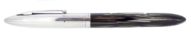 C1937 SHEAFFER STERLING CAP CREST OPEN NIB FOUNTAIN PEN RESTORED VERY SCARCE OFFERED BY ANTIQUE DIGGER