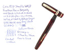 C1937 SHEAFFER WASP BURGUNDY WAVE & BLACK MARBLE FOUNTAIN PEN RESTORED OFFERED BY ANTIQUE DIGGER
