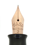 C1937 SHEAFFER WASP BURGUNDY WAVE & BLACK MARBLE FOUNTAIN PEN RESTORED OFFERED BY ANTIQUE DIGGER