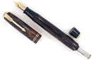 RESTORED 1938 PARKER GOLD BROWN DOUBLE JEWEL VACUMATIC SHADOW WAVE FOUNTAIN PEN  OFFERED BY ANTIQUE DIGGER