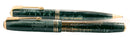 1938 PARKER VACUMATIC EMERALD PEARL DOUBLE JEWEL VACUMATIC FOUNTAIN PEN & PENCIL SET WITH ORIGINAL BOX IN RESTORED CONDITION OFFERED BY ANTIQUE DIGGER