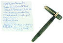 1940 PARKER EMERALD PEARL VACUMATIC DOUBLE JEWEL FOUNTAIN PEN RESTORED OFFERED BY ANTIQUE DIGGER