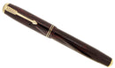 RESTORED 1938 PARKER JR BURGUNDY DOUBLE JEWEL VACUMATIC SHADOW WAVE FOUNTAIN PEN OFFERED BY ANTIQUE DIGGER