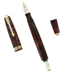 1938 PARKER BURGUNDY PEARL MAJOR VACUMATIC DOUBLE JEWEL FOUNTAIN PEN RESTORED OFFERED BY ANTIQUE DIGGER