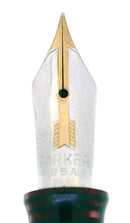 1938 PARKER BURGUNDY PEARL MAJOR VACUMATIC DOUBLE JEWEL FOUNTAIN PEN RESTORED OFFERED BY ANTIQUE DIGGER