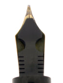 C1932 CONKLIN SENIOR/OVERSIZE NOZAC BLACK 7M WORD GAUGE HERRINGBONE FOUNTAIN PEN RESTORED OFFERED BY ANTIQUE DIGGER