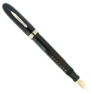 C1932 CONKLIN SENIOR/OVERSIZE NOZAC BLACK 7M WORD GAUGE HERRINGBONE FOUNTAIN PEN RESTORED OFFERED BY ANTIQUE DIGGER