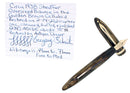C1938 SHEAFFER GOLDEN BROWN OVERSIZED BALANCE FOUNTAIN PEN NEAR MINT RESTORED OFFERED BY ANTIQUE DIGGER