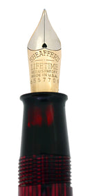 CIRCA 1938 SHEAFFER OVERSIZED CARMINE BALANCE FOUNTAIN PEN XF-M NIB RESTORED OFFERED BY ANTIQUE DIGGER