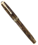 1938 PARKER GOLDEN PEARL STANDARD SOUTH AMERICAN VACUMATIC DOUBLE JEWEL FOUNTAIN PEN RESTORED OFFERED BY ANTIQUE  DIGGER