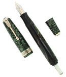 1938 PARKER SENIOR MAXIMA VACUMATIC DJ EMERALD PEARL FOUNTAIN PEN RESTORED OFFERED BY ANTIQUE DIGGER