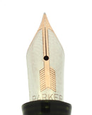 1938 PARKER SENIOR MAXIMA VACUMATIC DJ EMERALD PEARL FOUNTAIN PEN RESTORED OFFERED BY ANTIQUE DIGGER