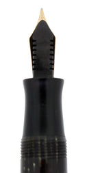 1938 PARKER VACUMATIC SILVER PEARL SHADOW WAVE DOUBLE JEWEL FOUNTAIN PEN RESTORED OFFERED BY ANTIQUE DIGGER