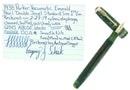 1938 PARKER EMERALD PEARL STANDARD VACUMATIC FOUNTAIN PEN CLEAN TRIM RESTORED OFFERED BY ANTIQUE DIGGER