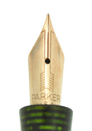 1938 PARKER EMERALD PEARL STANDARD VACUMATIC FOUNTAIN PEN CLEAN TRIM RESTORED OFFERED BY ANTIQUE DIGGER